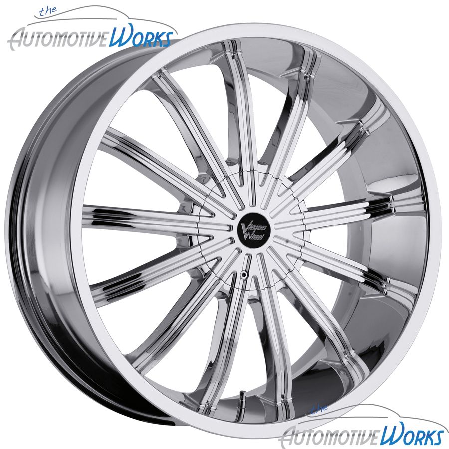 Vision Xtacy 5x127 5x5 5x135 15mm Chrome Wheels Rims inch 24