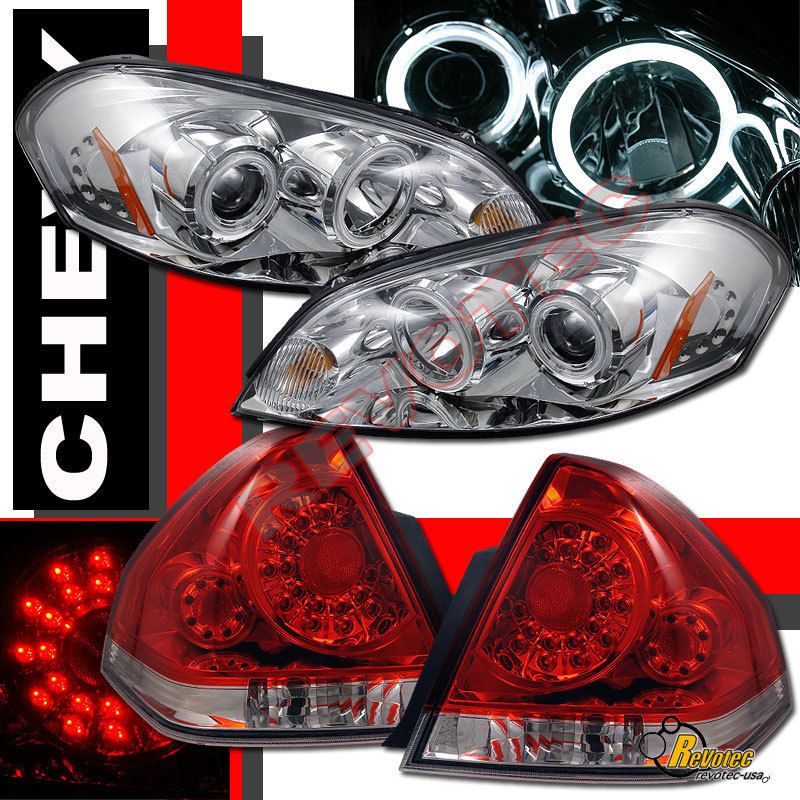 CHEVY IMPALA ANGELEYE CCFL HALO RIMS PROJECTOR HEADLIGHTS & LED TAIL