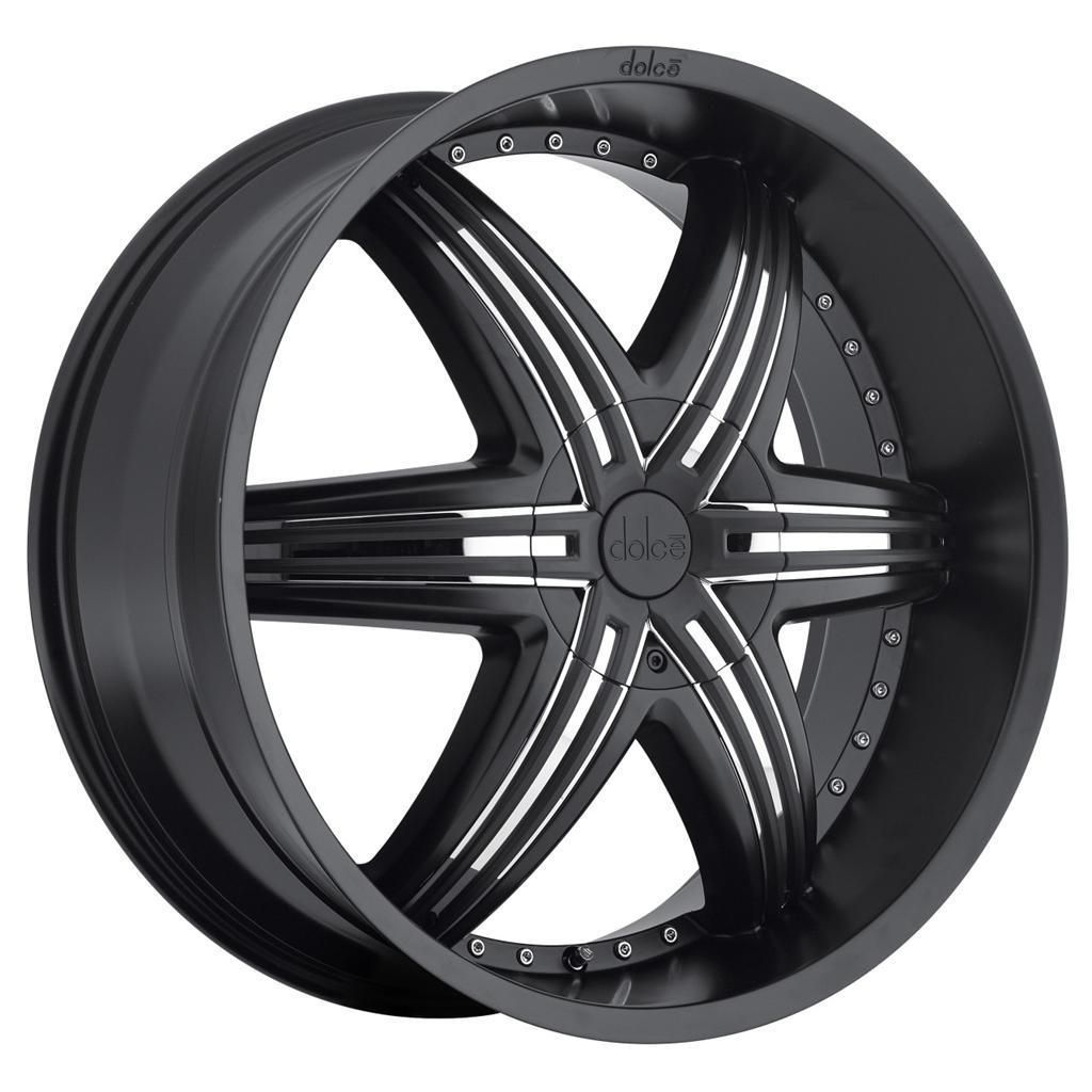 22 inch 22x9 5 Dolce DC48 Black Wheels Rims 5x115 20 Charger 300C