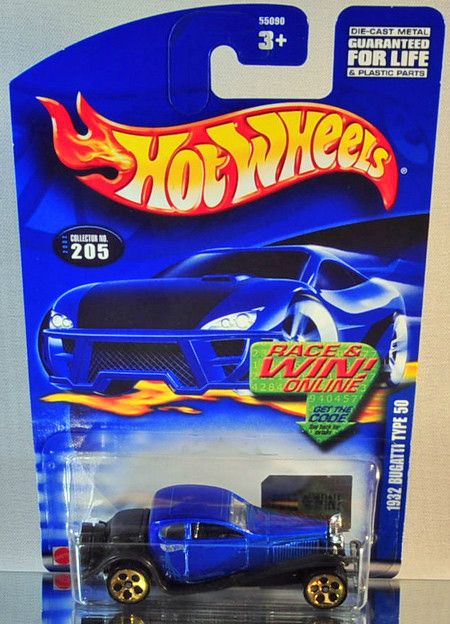 Hot Wheels 1932 Bugatti Type 50 2002 Mainline Blue