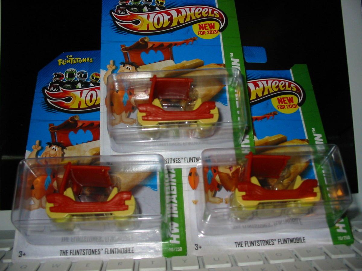 2013 Hot Wheels The Flintstones Flintmobile Lot of 3