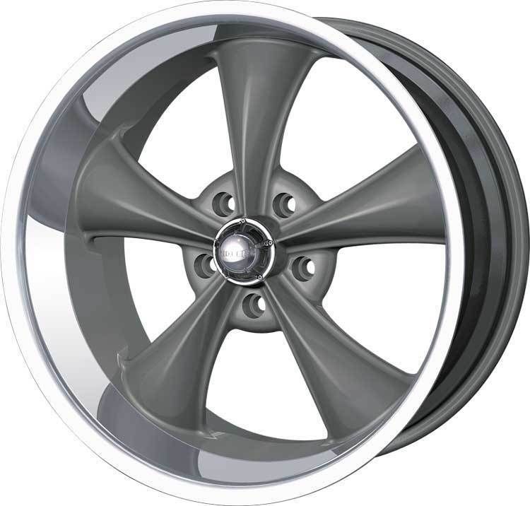 18X8 RIDLER 695 5X5 STAGGERED ELECTRA IMPALA WRANGLER GREY WHEELS RIMS