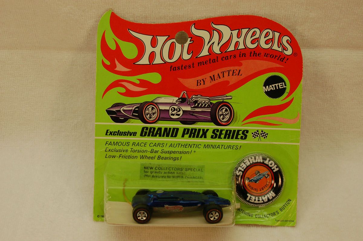 Hot Wheels Redline Shelby Turbine Bright Blue Mint Carded MOC / BP Wow