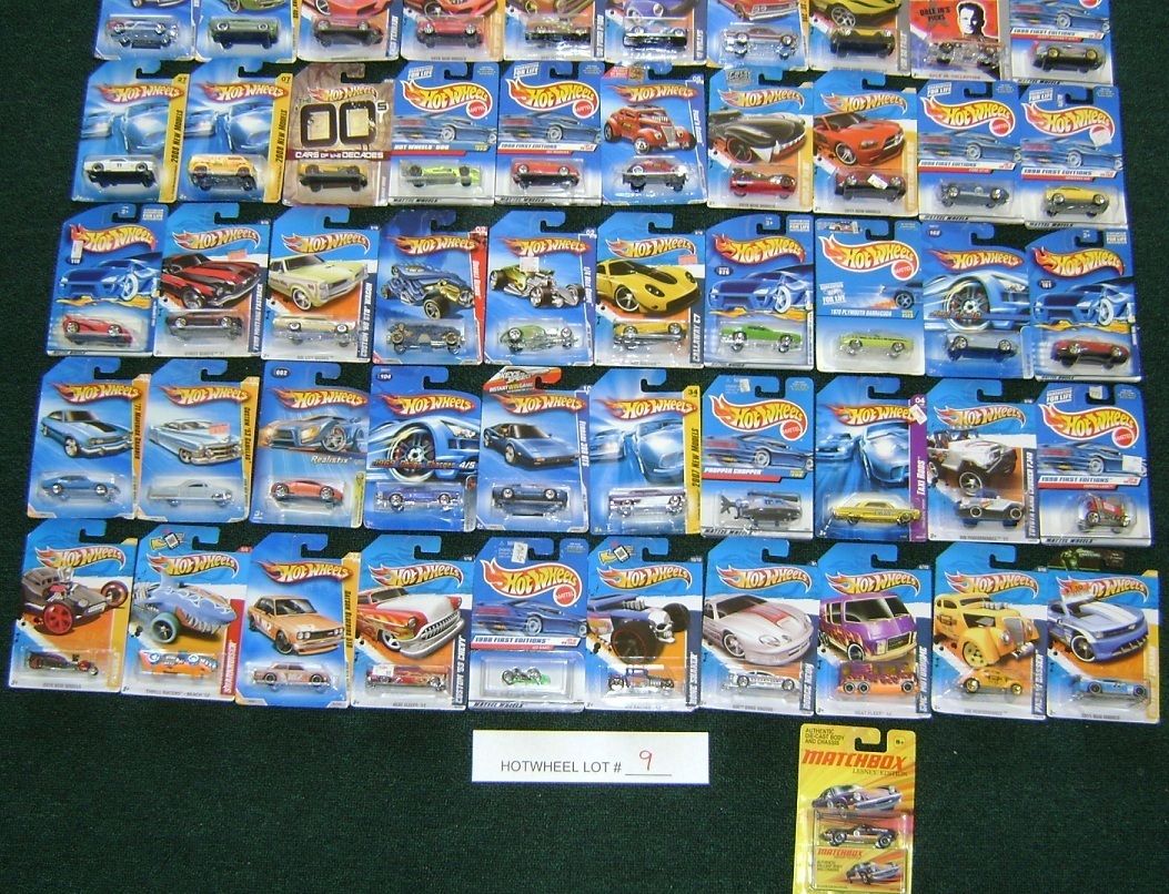 HOTWHEELS COLLECTION of 50 DIFFERENT MOC MINT TOY CARS MATCHBOX BONUS