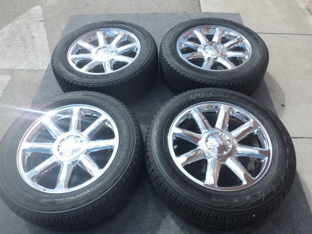 20 OEM Factory GMC Denali Wheels Rims Tires Bridgestone TPMS Chrome No