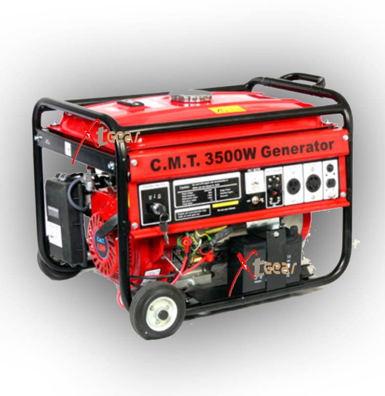 3500W 6.5 HP Gasoline Generator w/ Wheel & Electric Start EPA APPROVAL