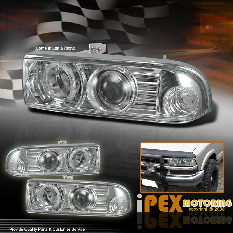 98 04 Chevy S10 Blazer Halo Rims Projector Headlights