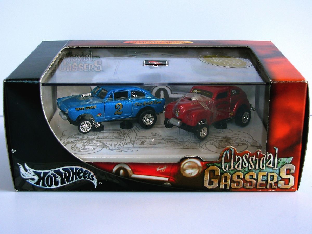 Hot Wheels Classical Gassers Die Cast 2 Car Set RARE Ltd Ed