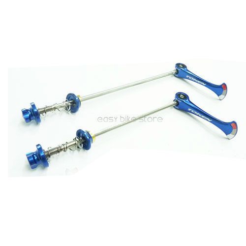 TK221 Blue Token Shark Tail Skewers Hubset QR Skewer Road Bike 100mm