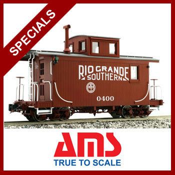 AM33 015B 1 20 3 Short Caboose RGS 0400 Metal Wheels New Sale