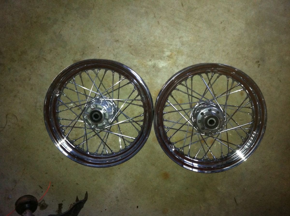 16 40 Spoke Wheels from 05 Heritage Softail Harley Davidson Front