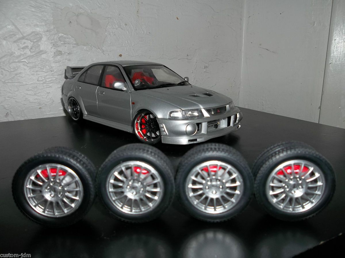 Rally Lancer EVO 6 Wheels Tires Set Rims UT Kyosho Modified