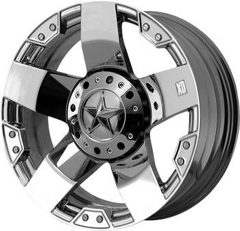 18 inch 18x9 KMC XD Rockstar Chrome Wheels Rims 8x170