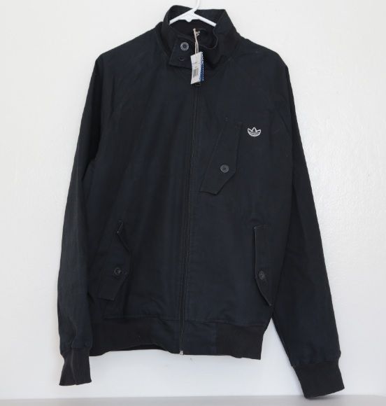 Adidas Harrington Jacket Large Black Originals L Skinhead Oi Classic